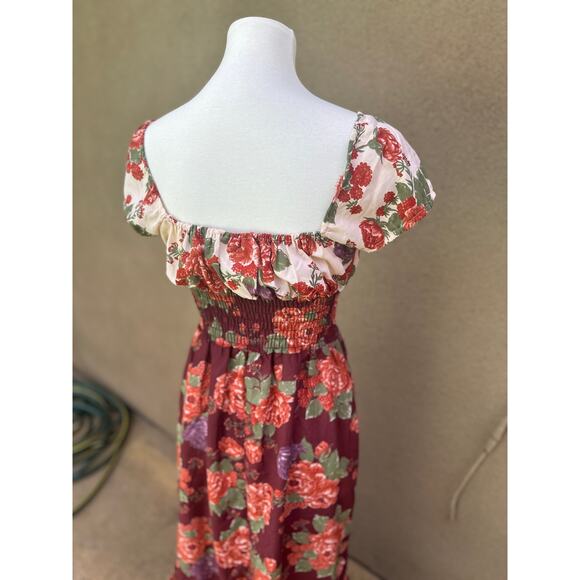 Wild Honey California Vintage Prairie Style Floral Maxi Dress Size 9 - Picture 3 of 6